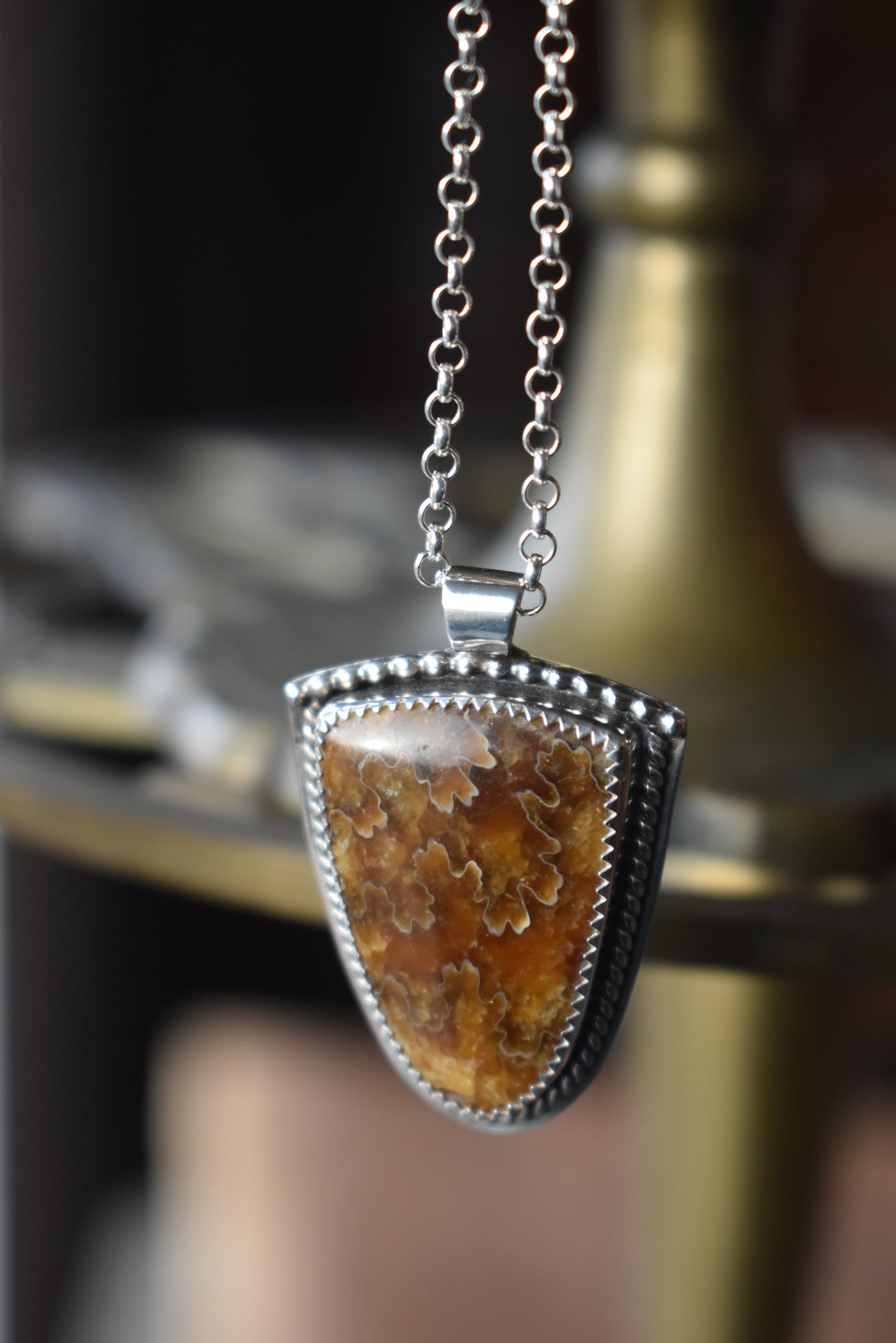 Suture Ammonite Necklace
