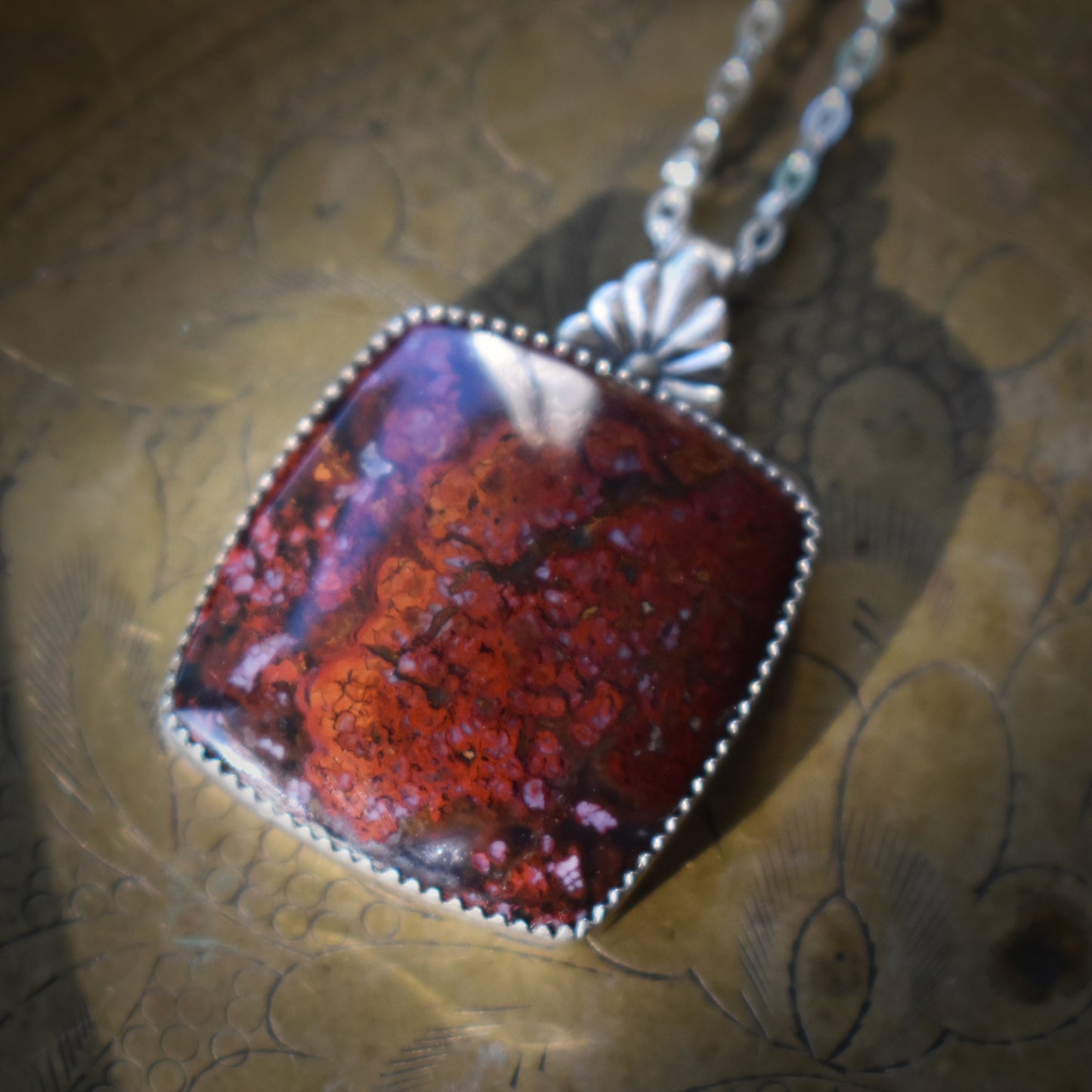 Brenda Plume Agate Necklace