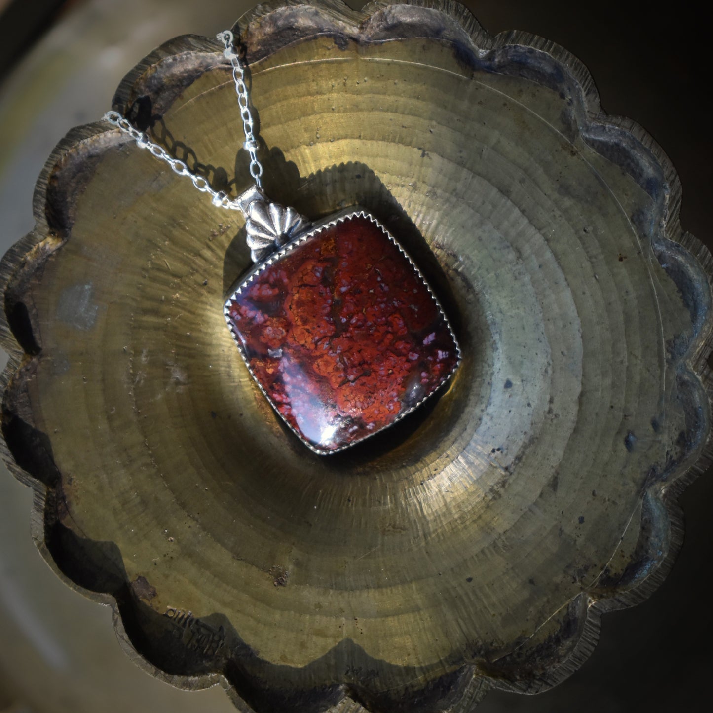 Brenda Plume Agate Necklace