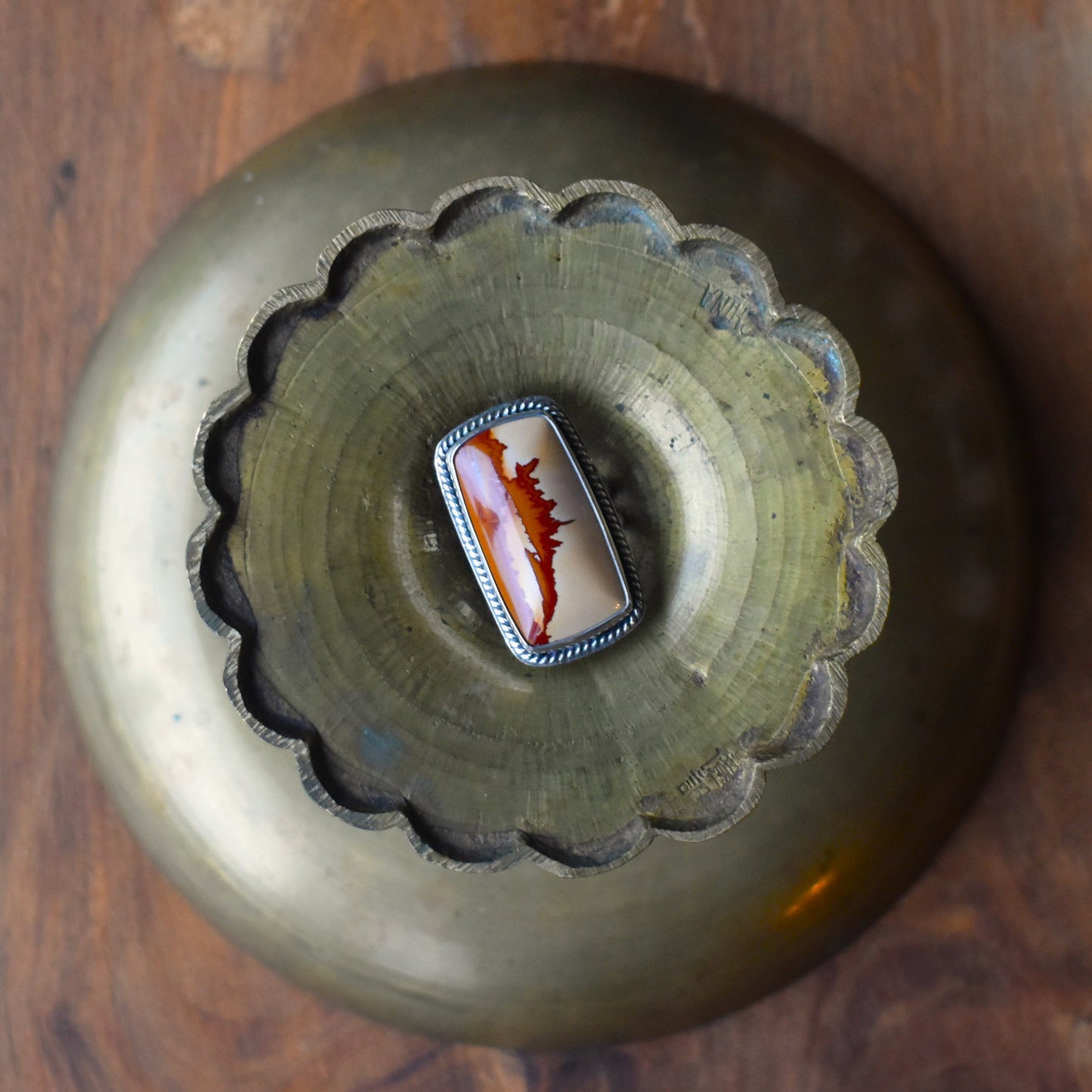 Red Falcon Jasper Ring - size 7.5