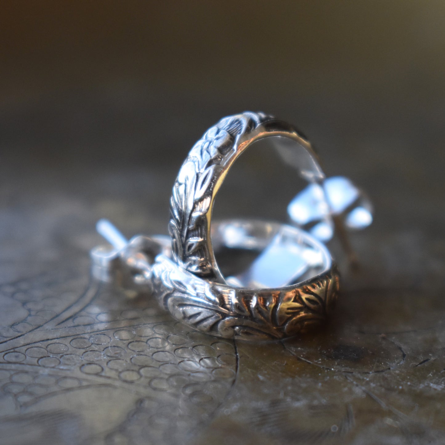 Tiny Floral Hoops