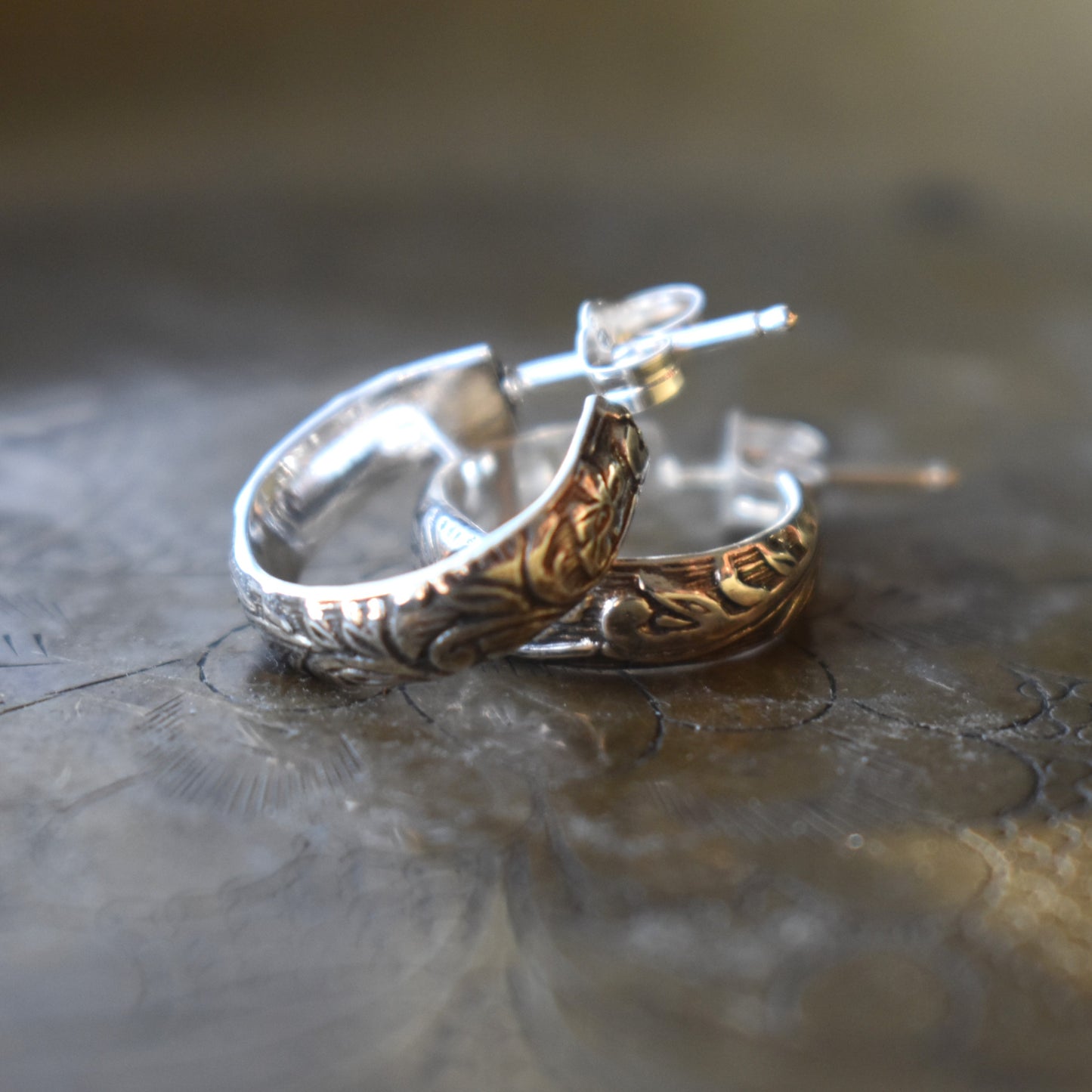 Tiny Floral Hoops
