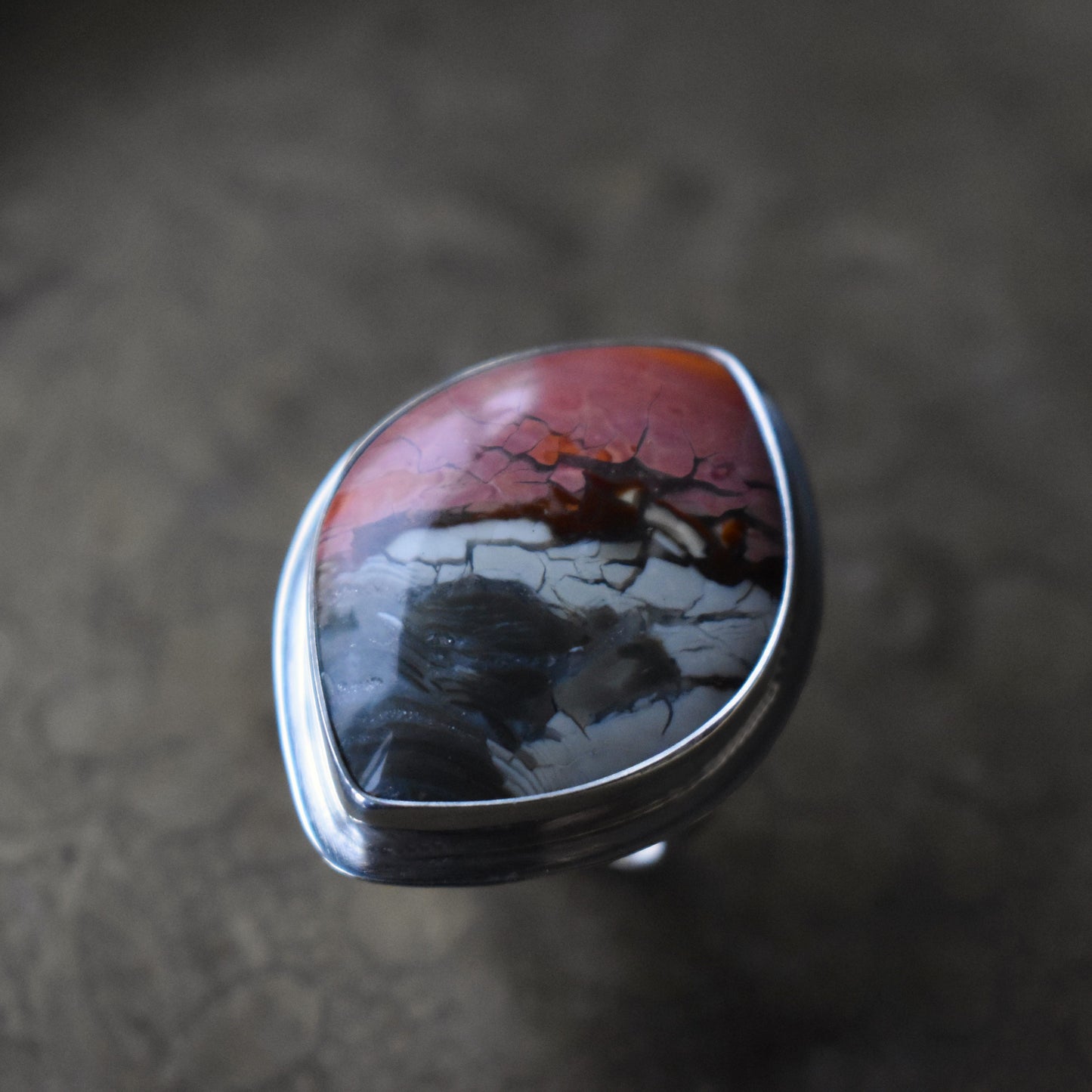 Brecciated Polychrome Jasper Ring - size 8.25