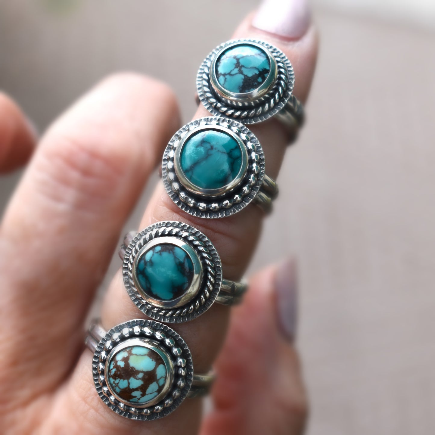 Sunbeam Yungai Turquoise Rings