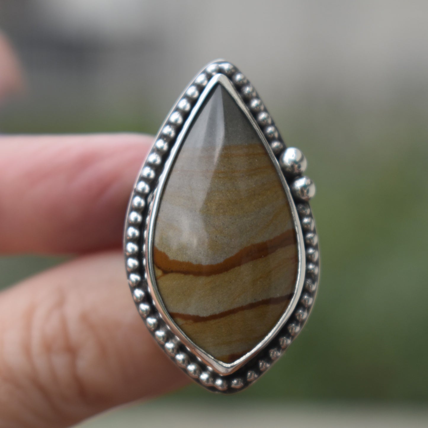 Cripple Creek Picture Jasper Ring - size 7