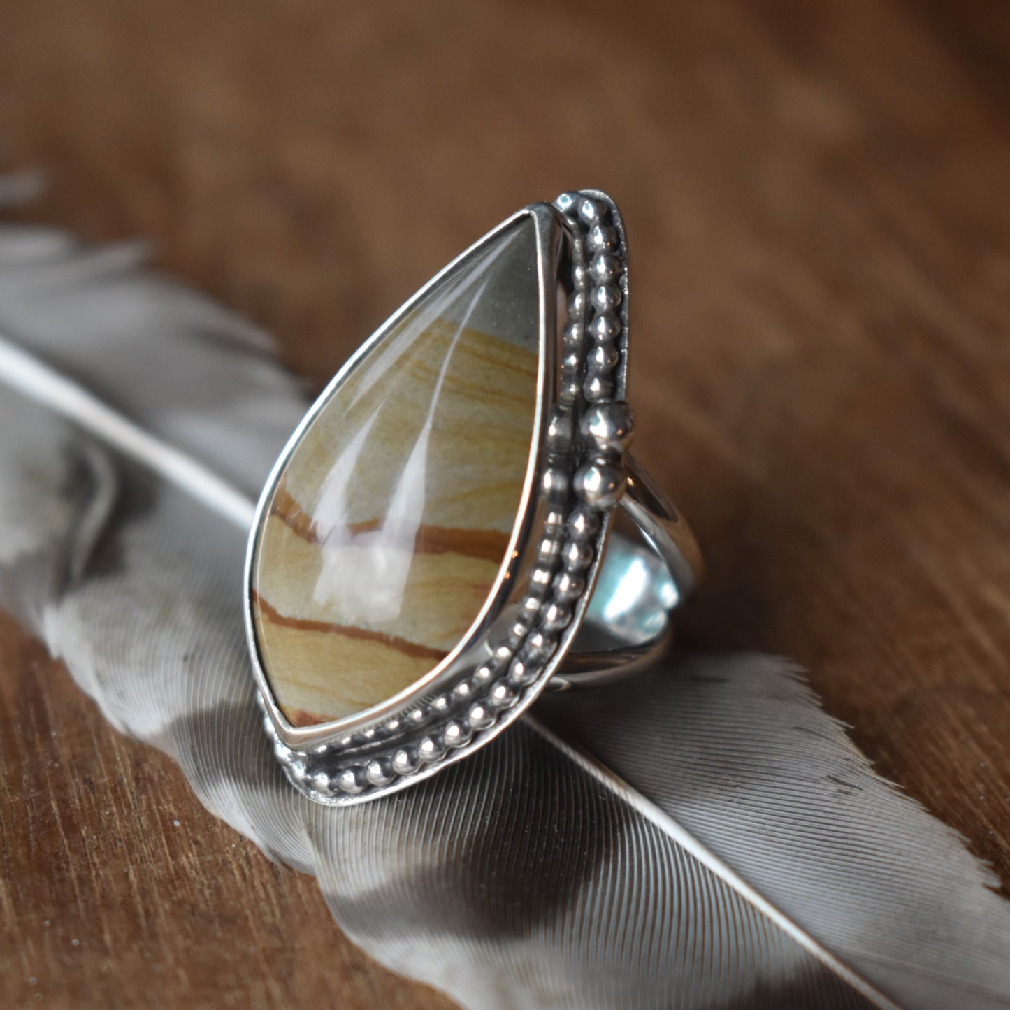 Cripple Creek Picture Jasper Ring - size 7