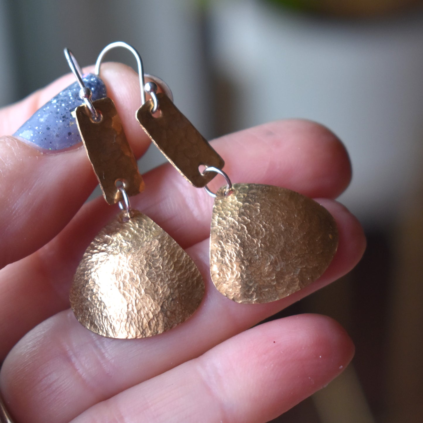 Mixed Metal Statement Earrings