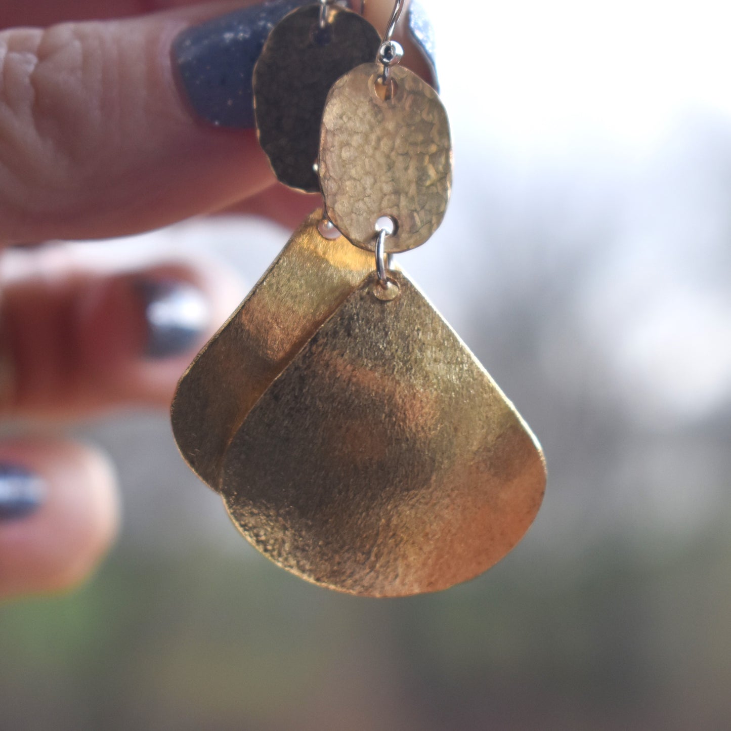 Mixed Metal Statement Earrings