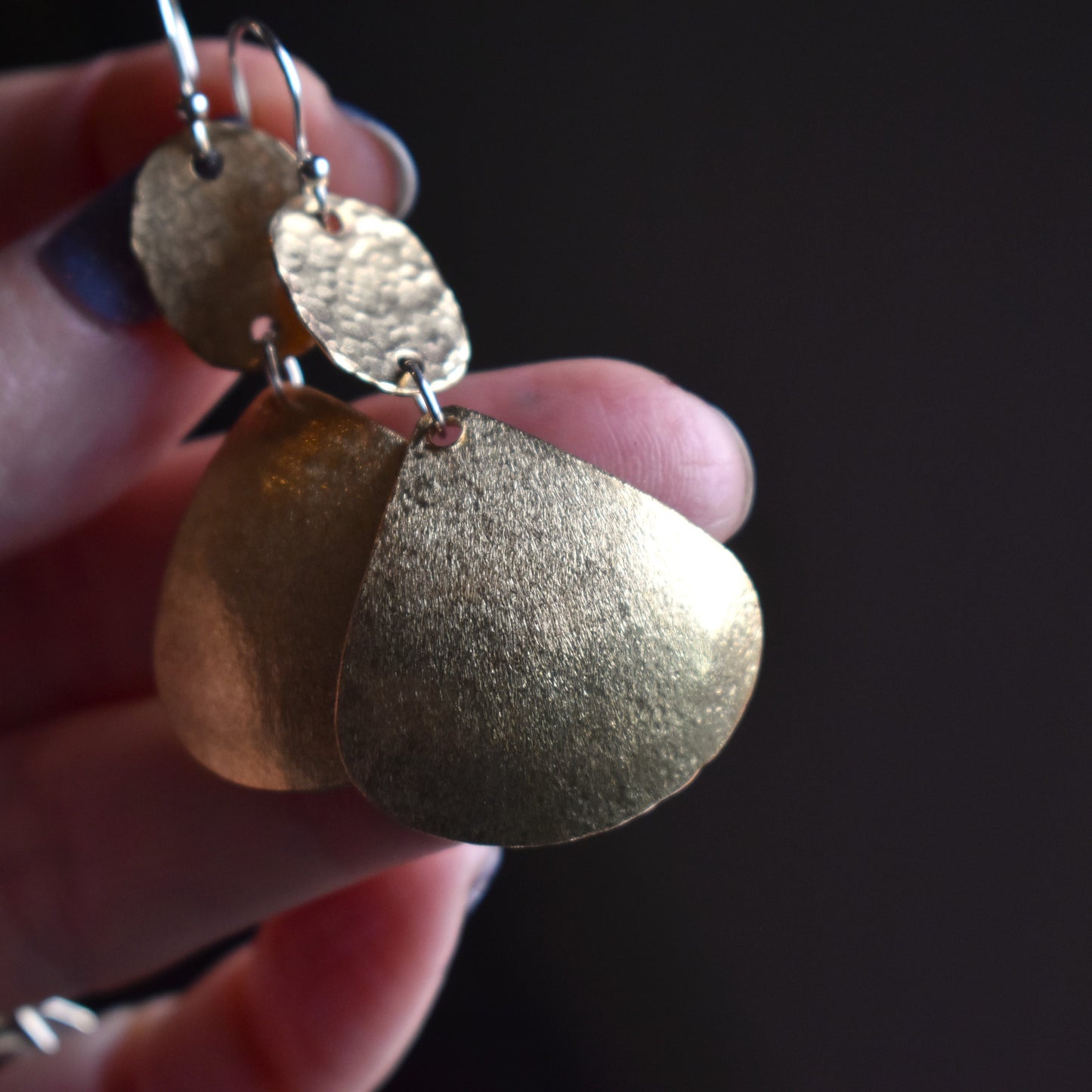 Mixed Metal Statement Earrings