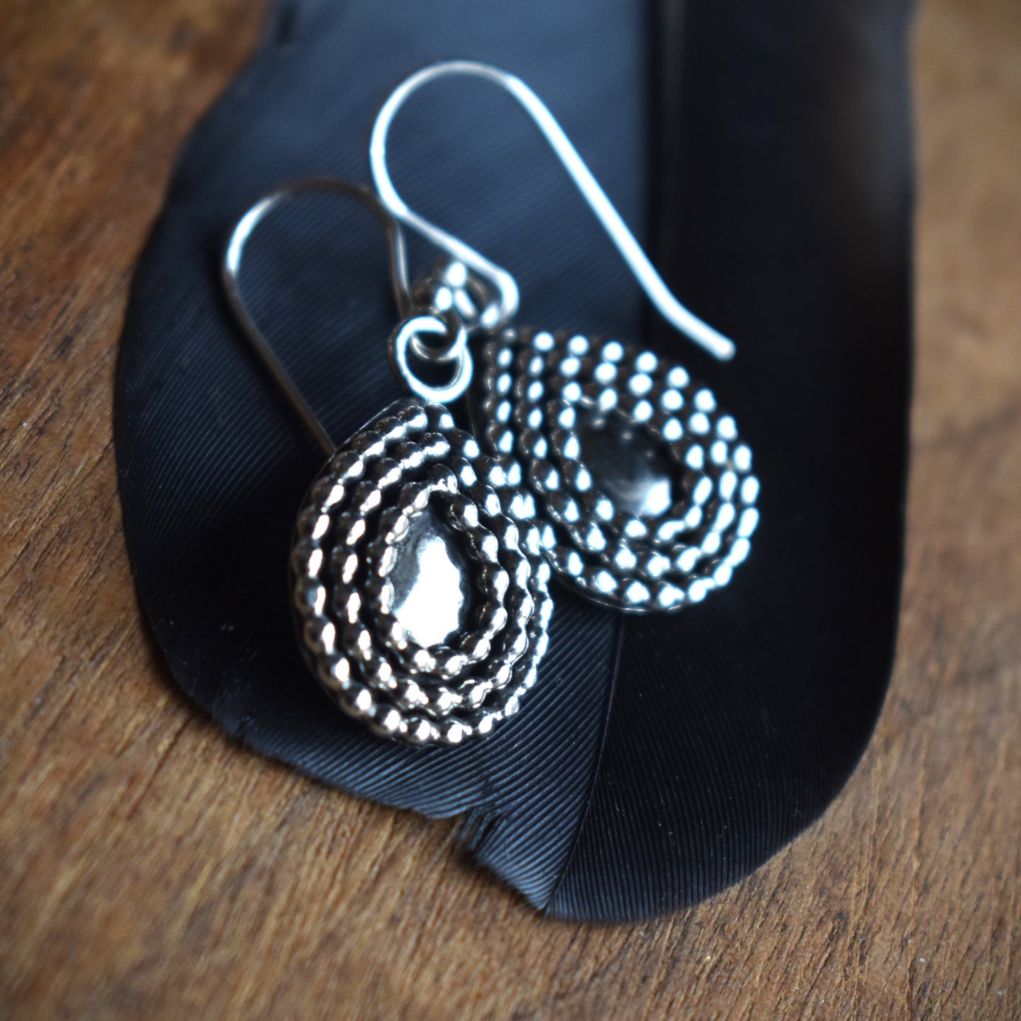 Bali Inspired Sterling Teardrop Earrings