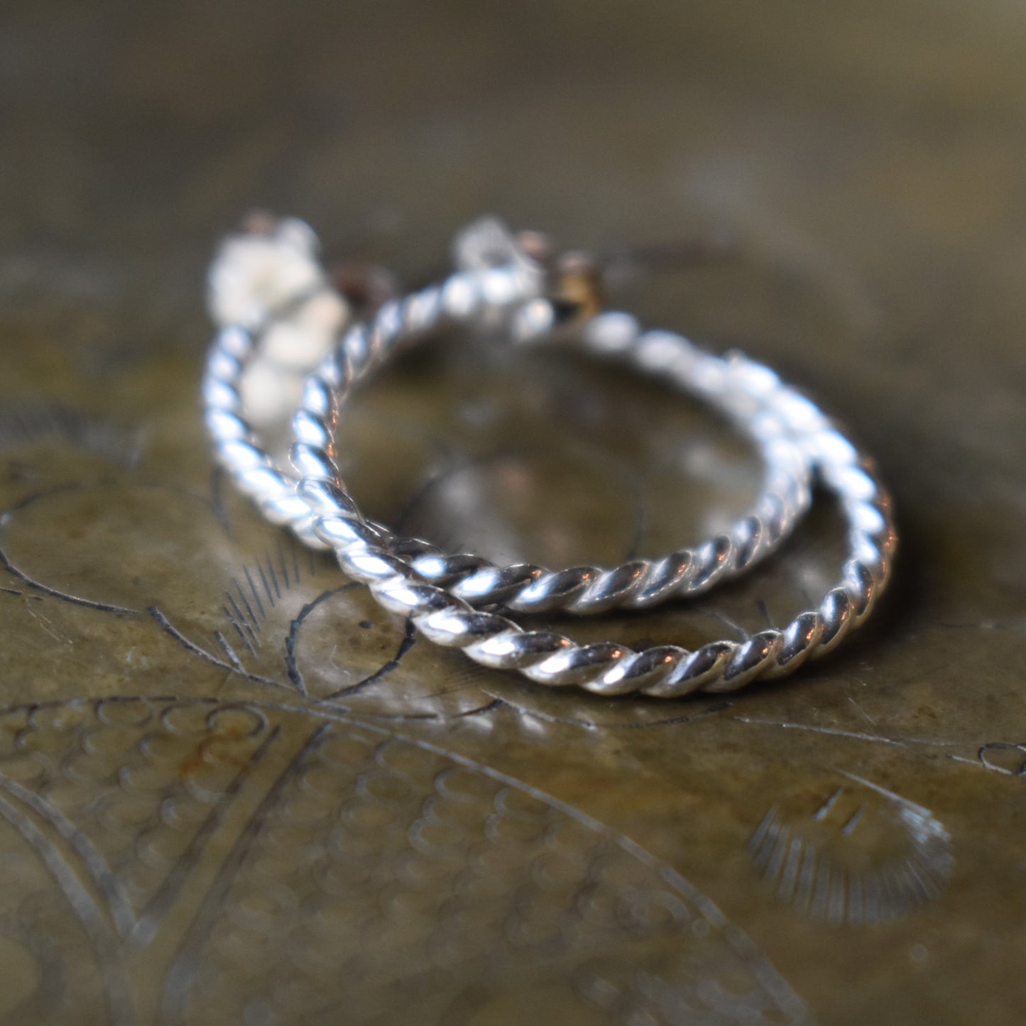 Twist Patterned 3/4" Hoops