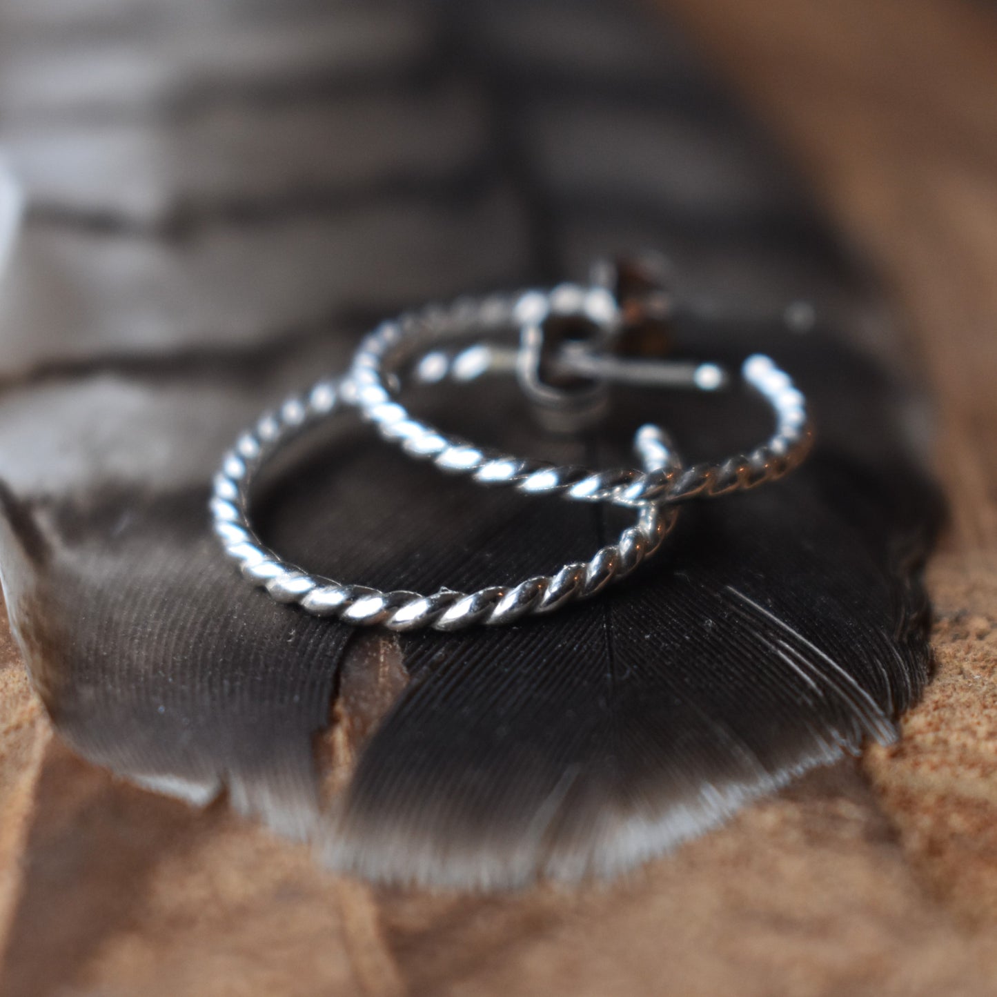 Twist Patterned 3/4" Hoops