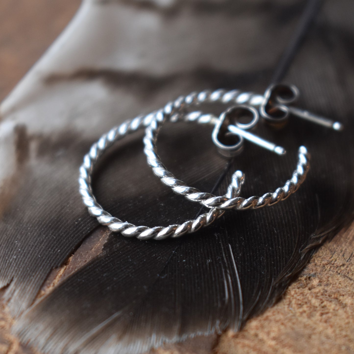 Twist Patterned 3/4" Hoops