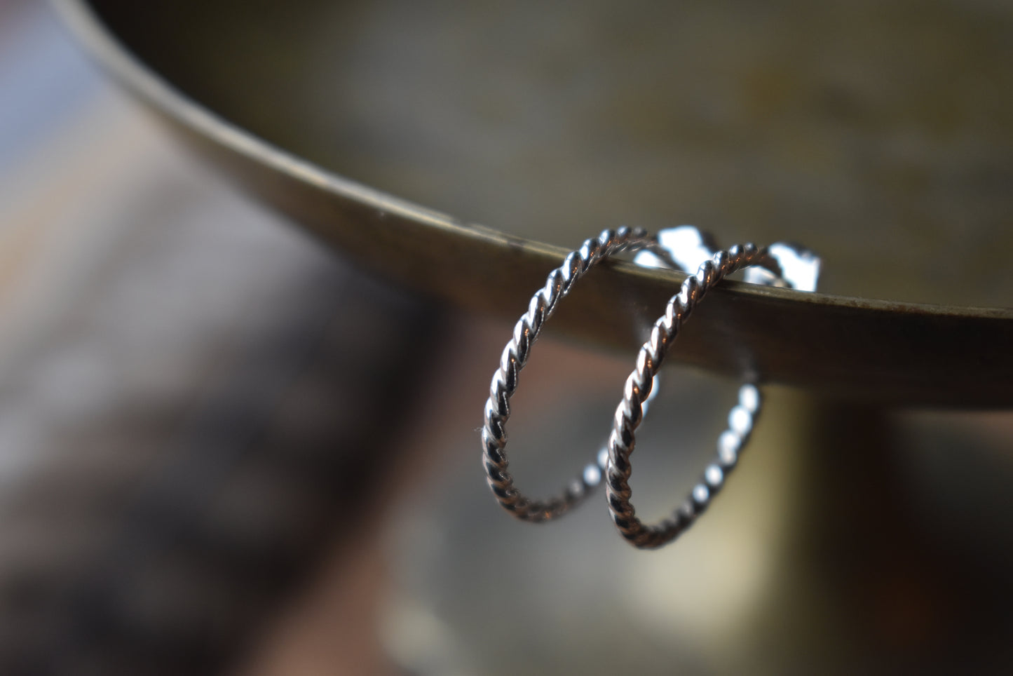 Twist Patterned 3/4" Hoops