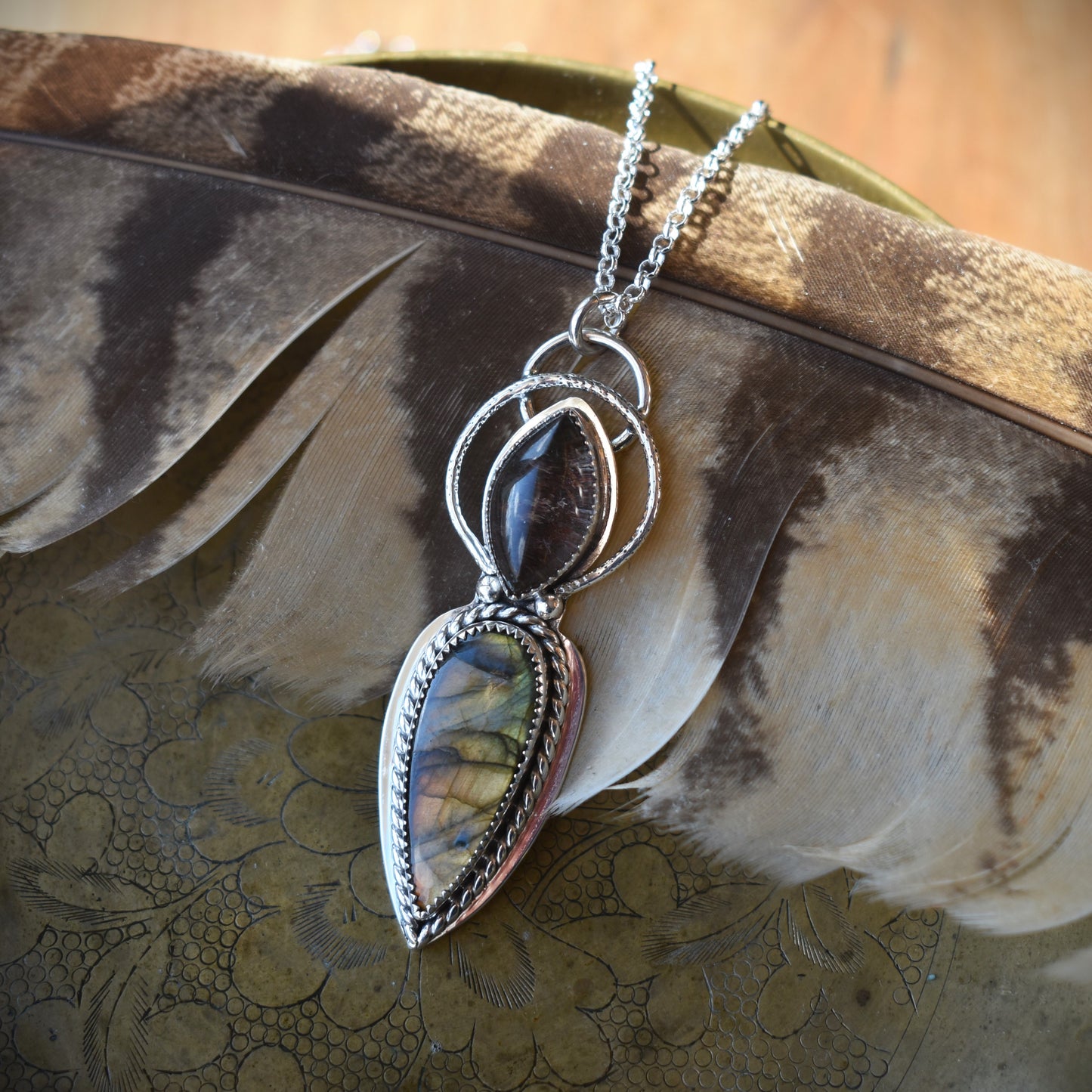 Labradorite and Garden Quartz Necklace