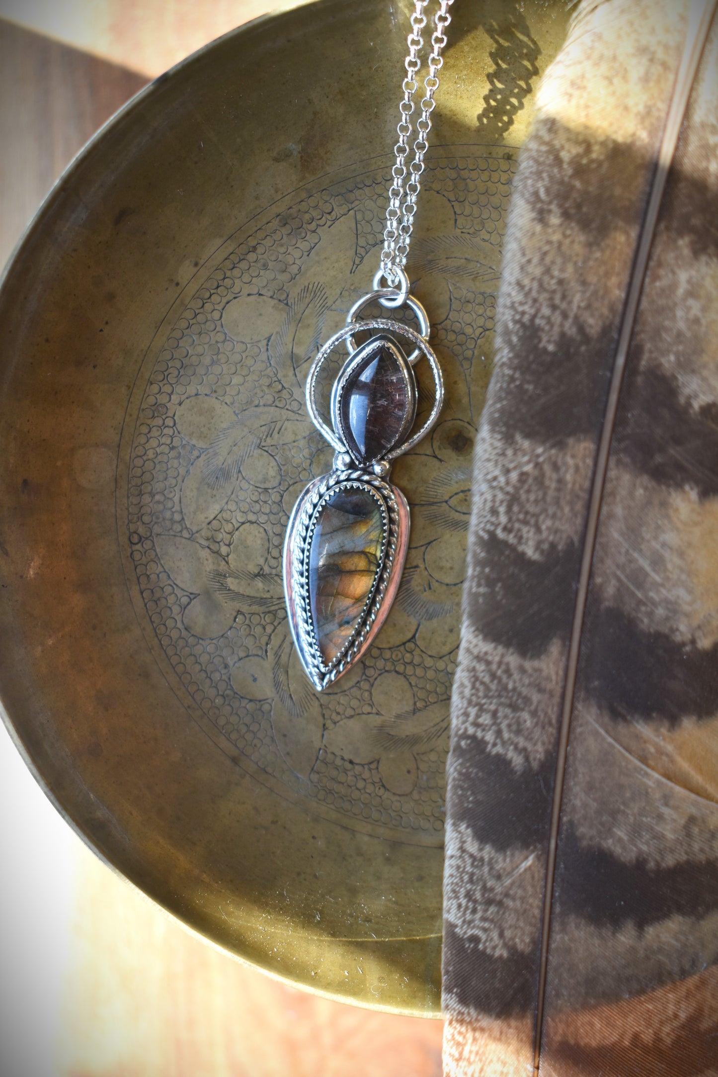Labradorite and Garden Quartz Necklace