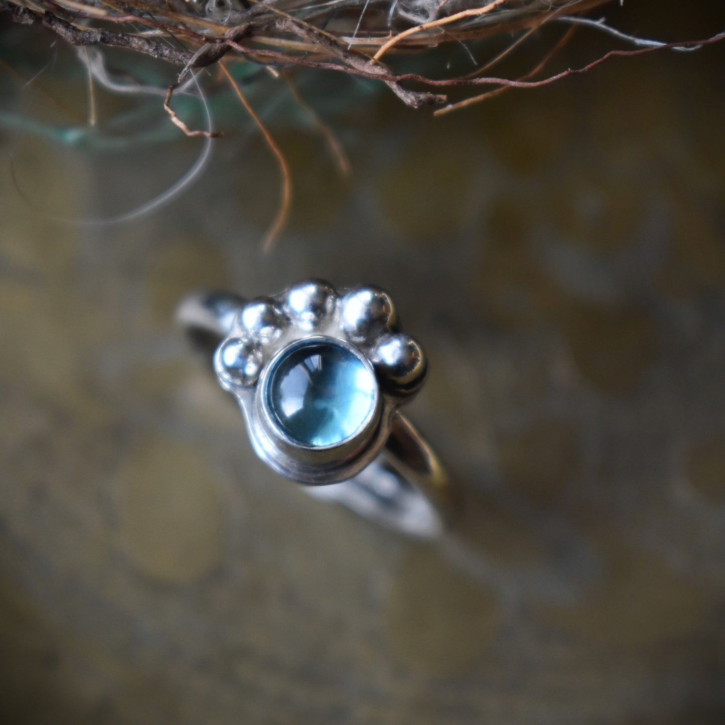Swiss Blue Topaz Ring - Size 7.5