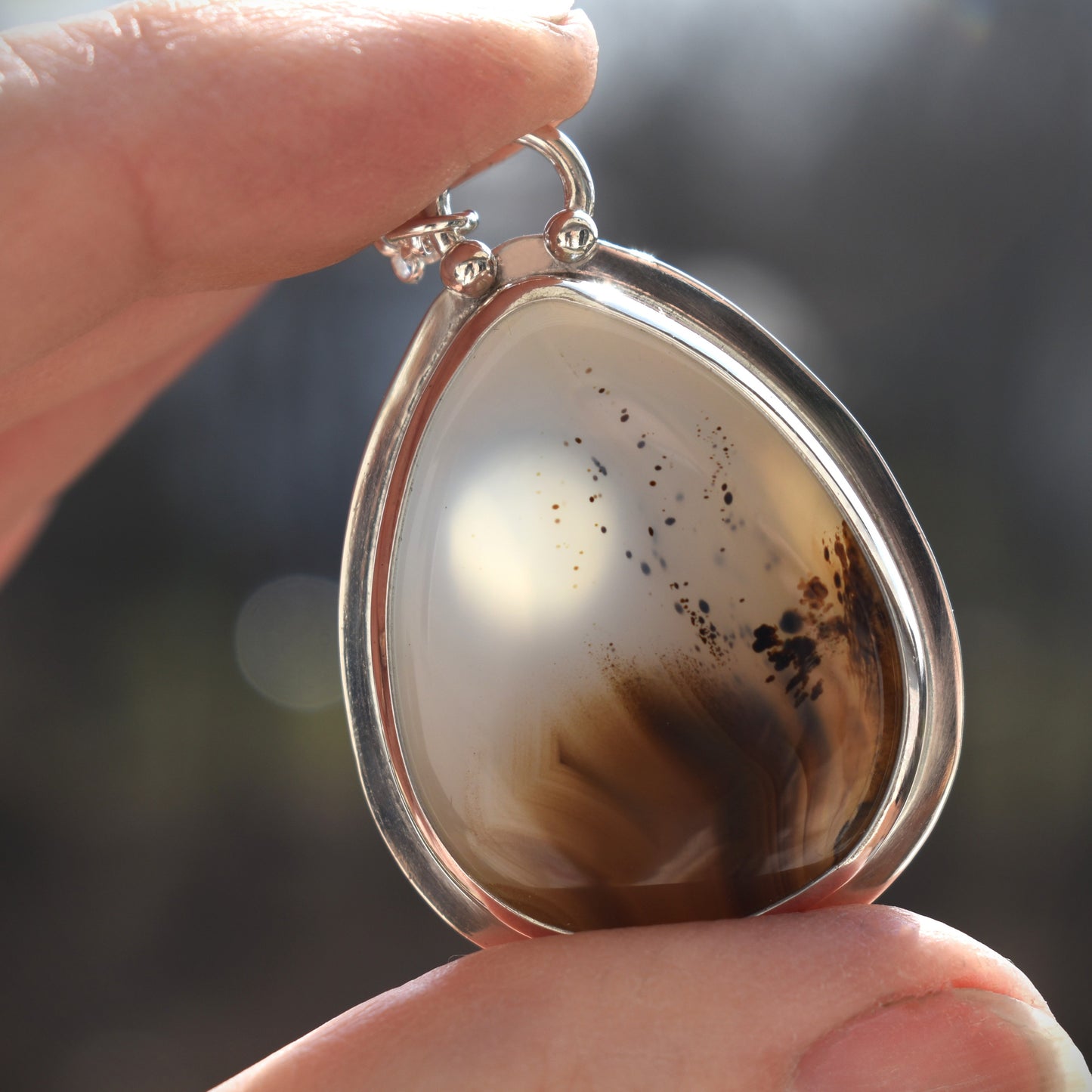 Dendritic Agate Necklace - Moonfire