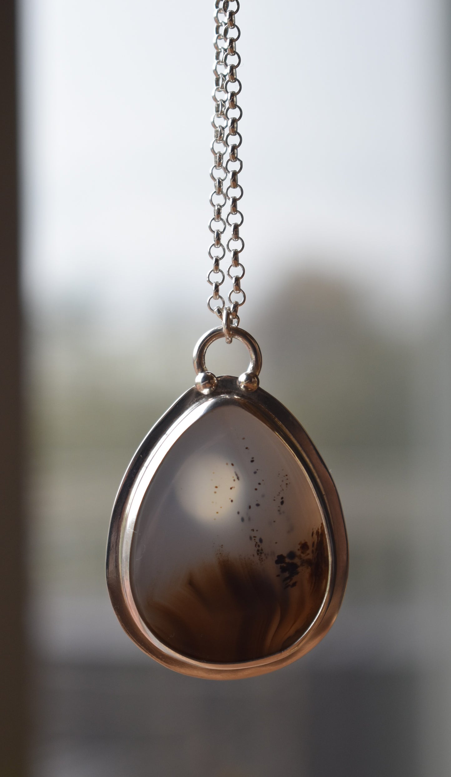 Dendritic Agate Necklace - Moonfire