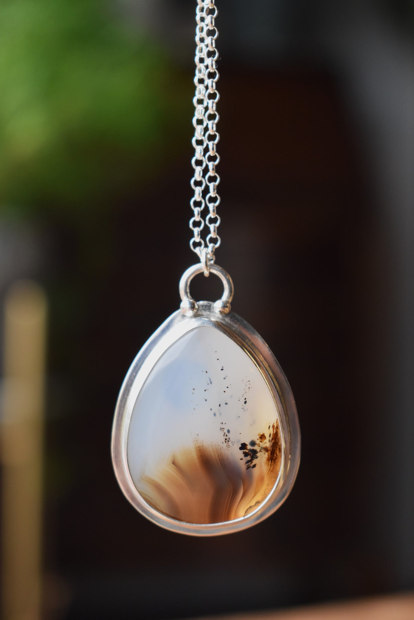 Dendritic Agate Necklace - Moonfire