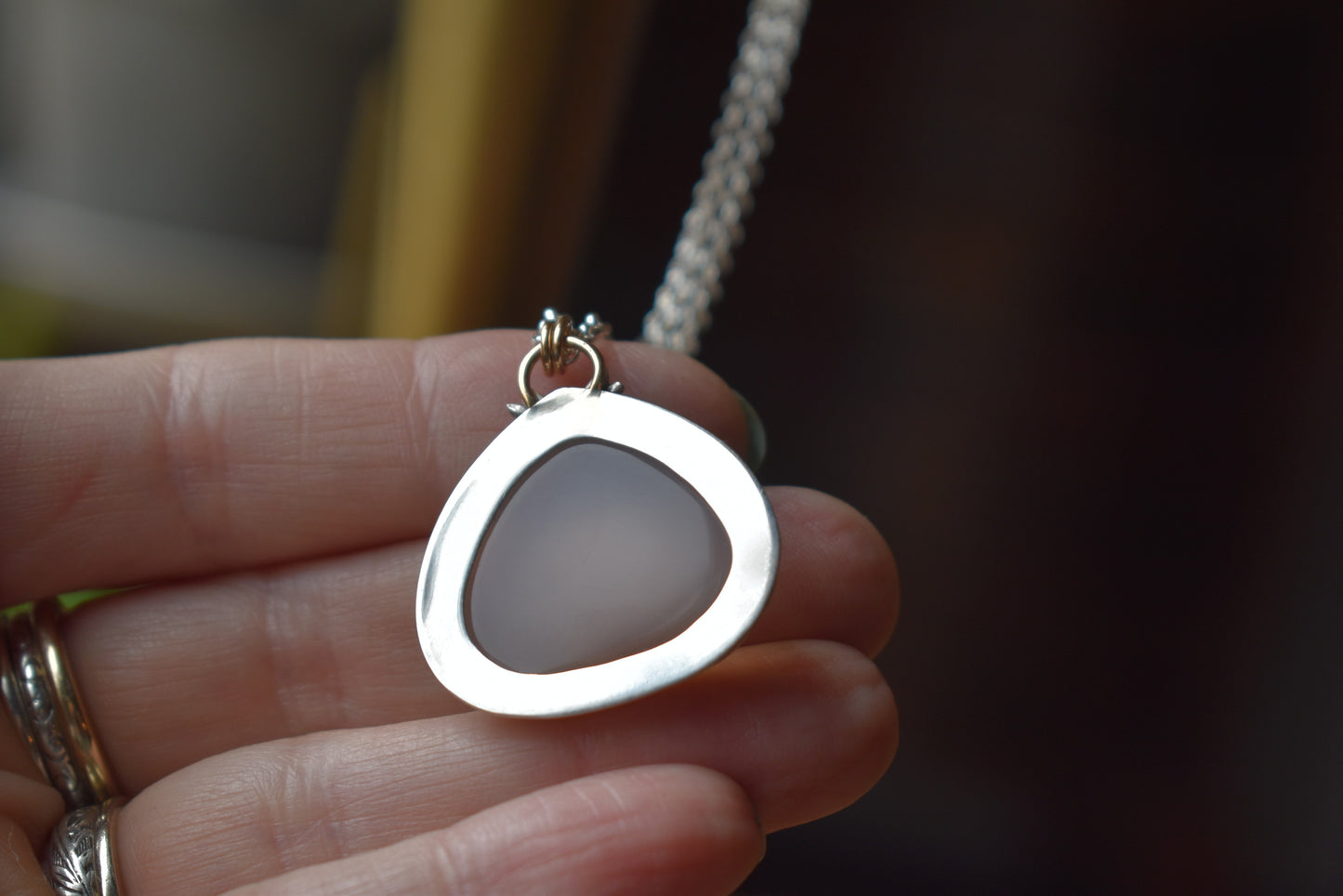Dendritic Agate Necklace - Floral Vine