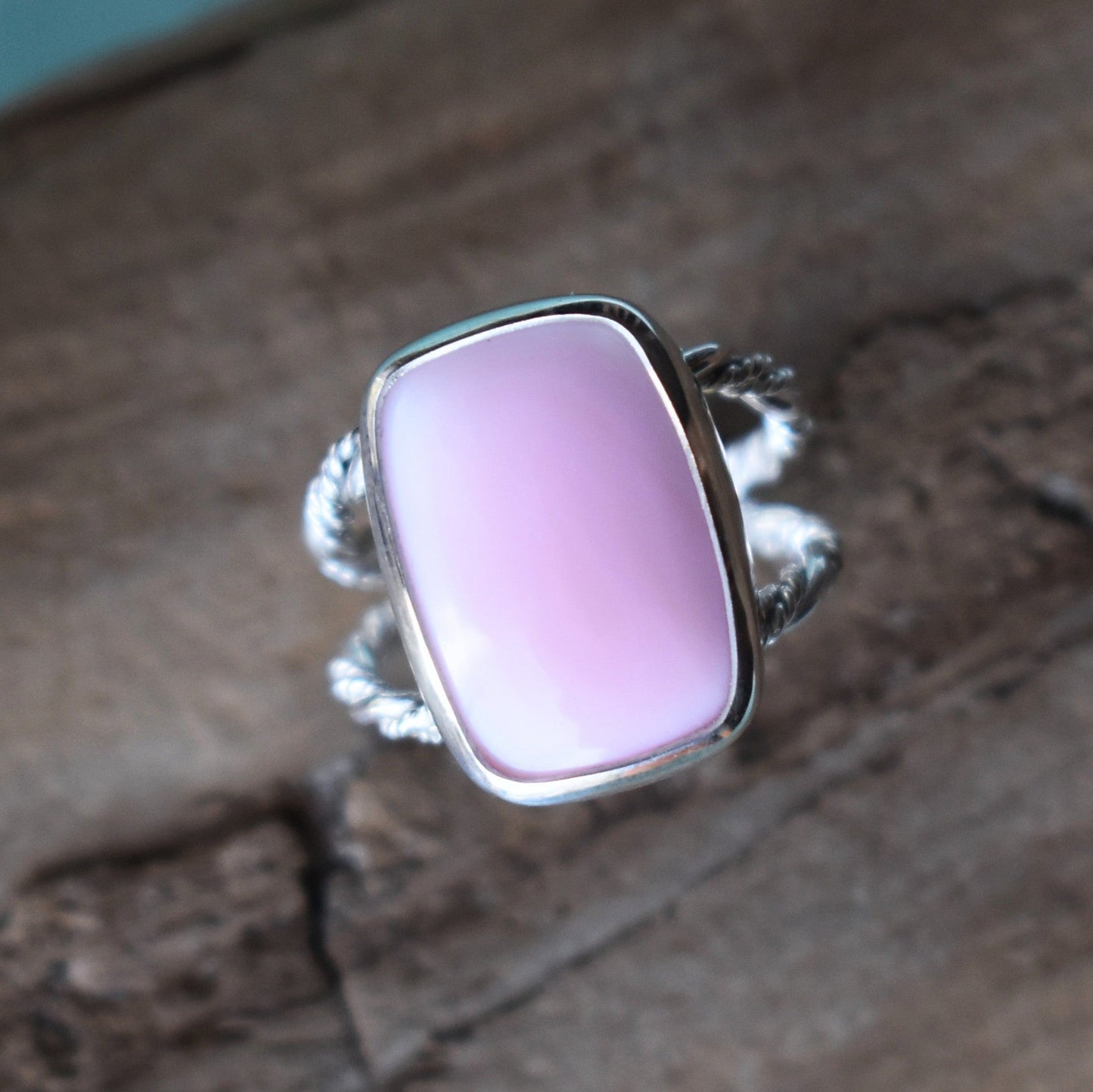 Pink Conch Shell Ring - Size 7