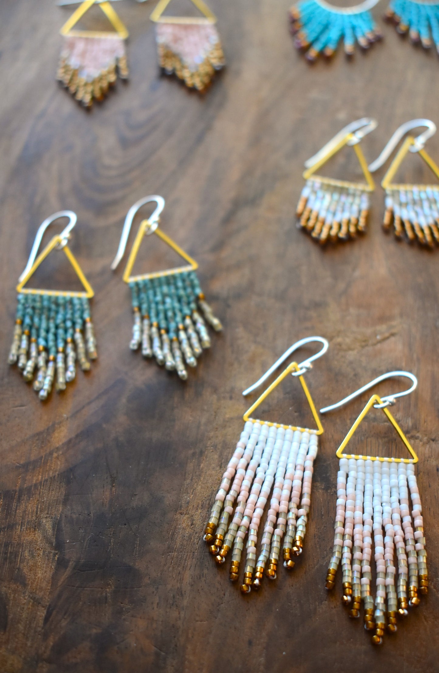 Beaded Fringe Earrings