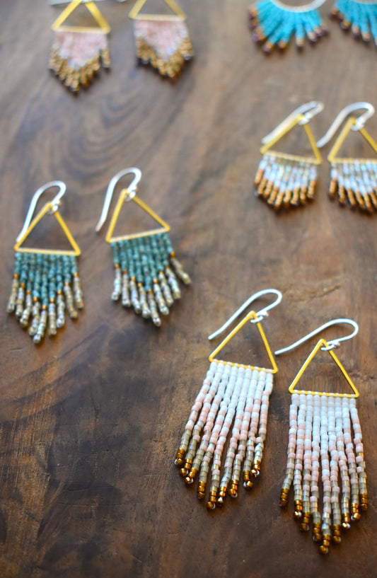 Beaded Fringe Earrings