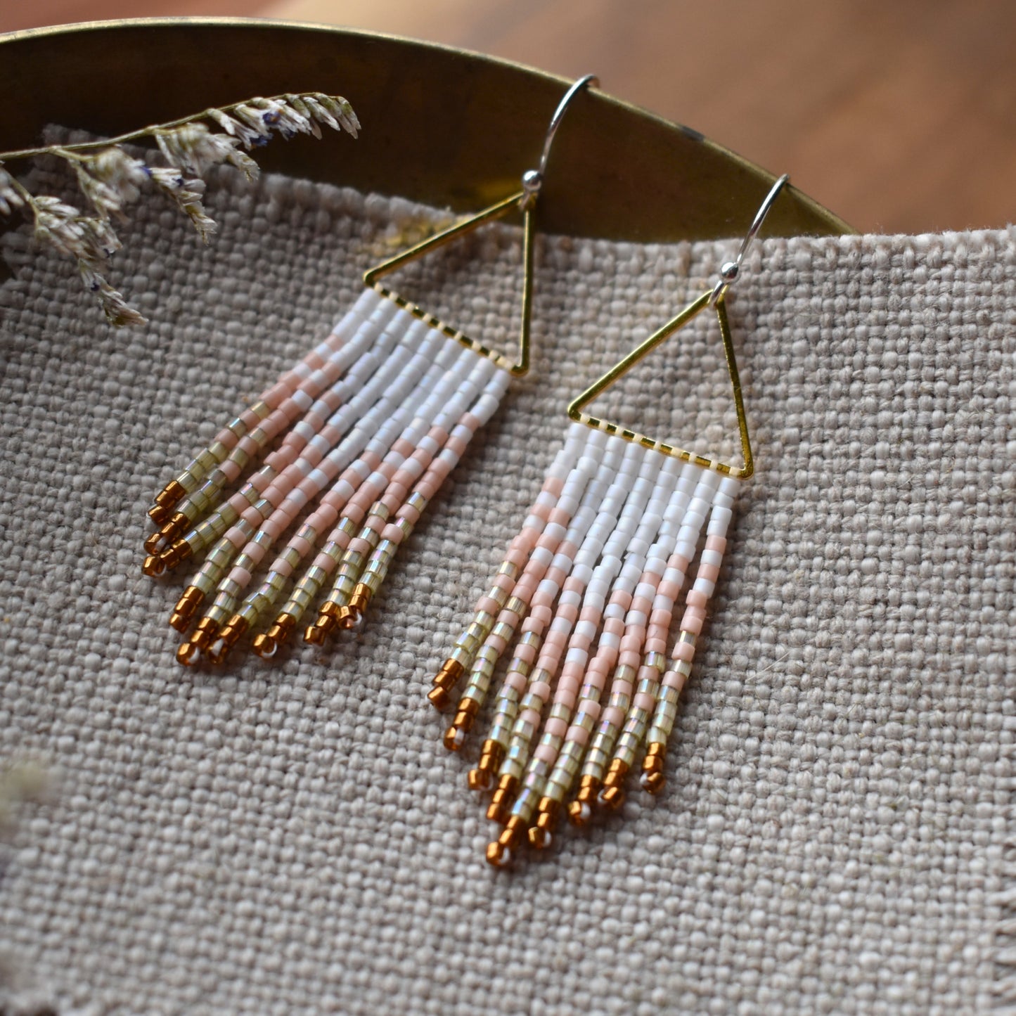 Beaded Fringe Earrings