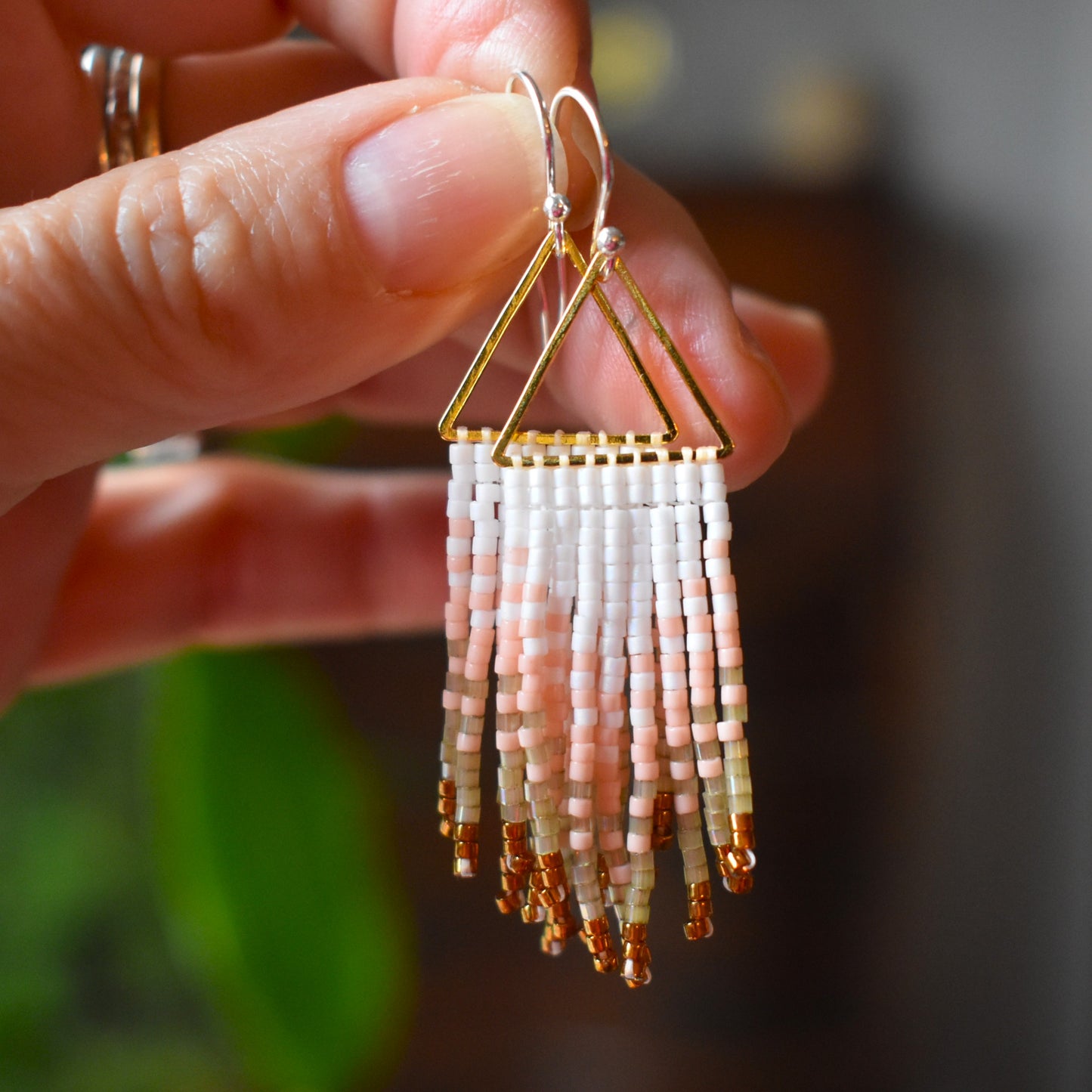 Beaded Fringe Earrings