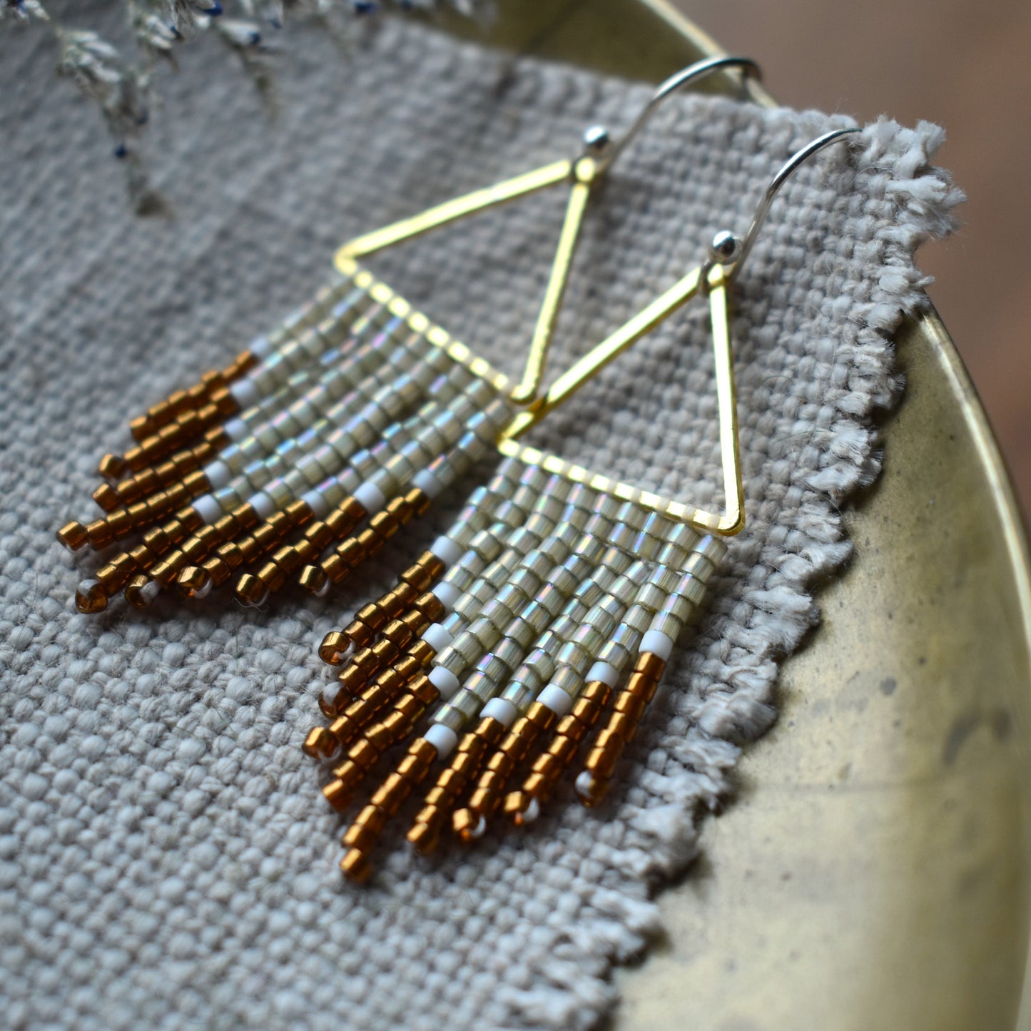 Beaded Fringe Earrings