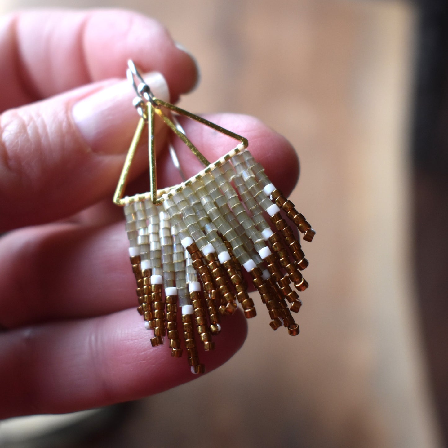 Beaded Fringe Earrings