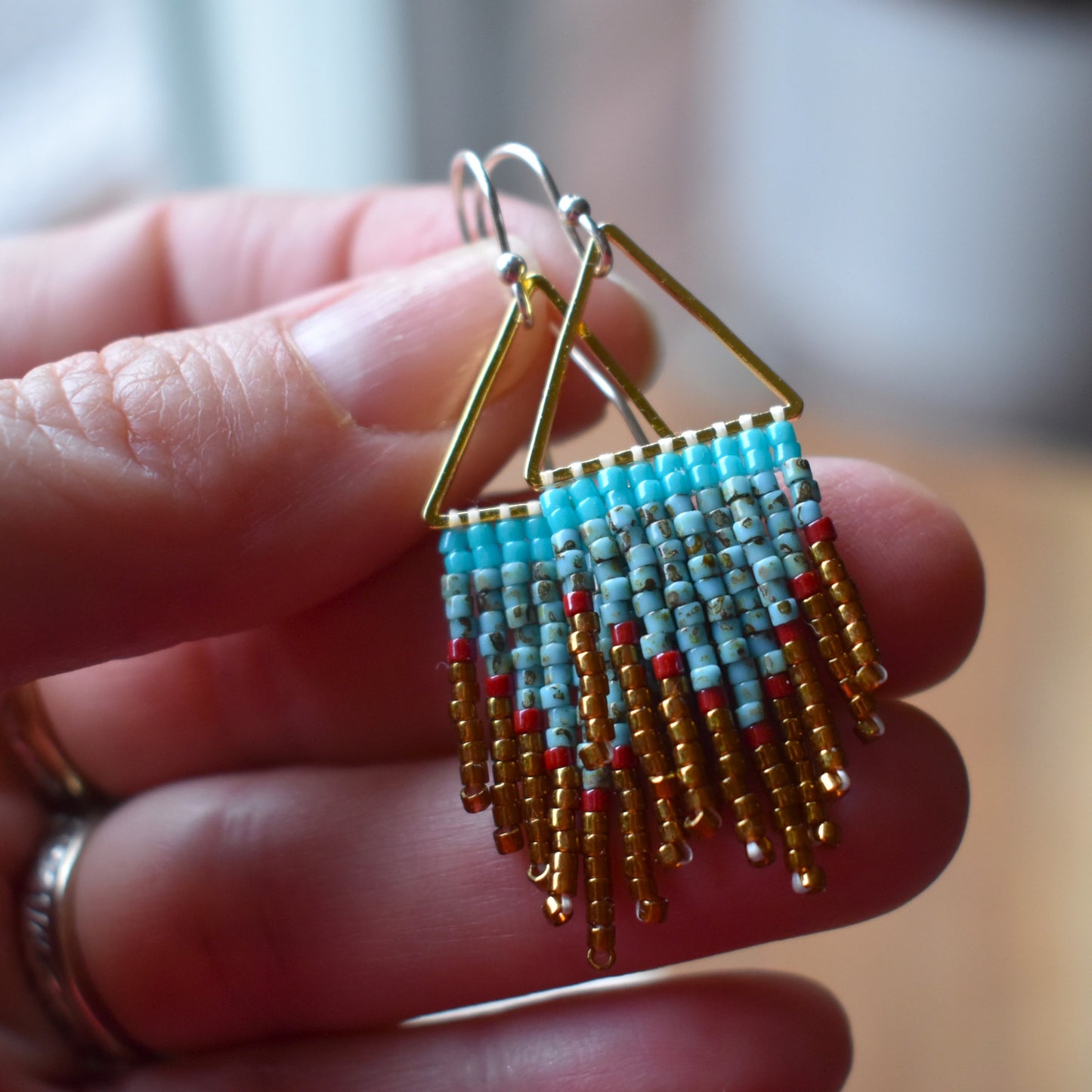 Beaded Fringe Earrings