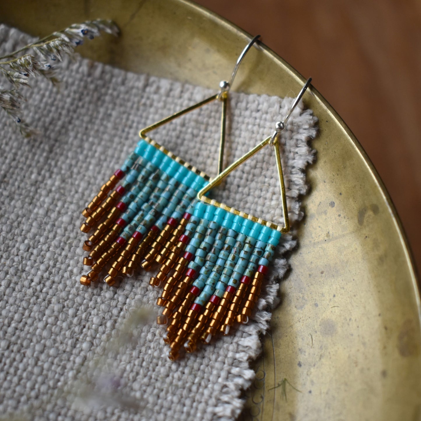 Beaded Fringe Earrings
