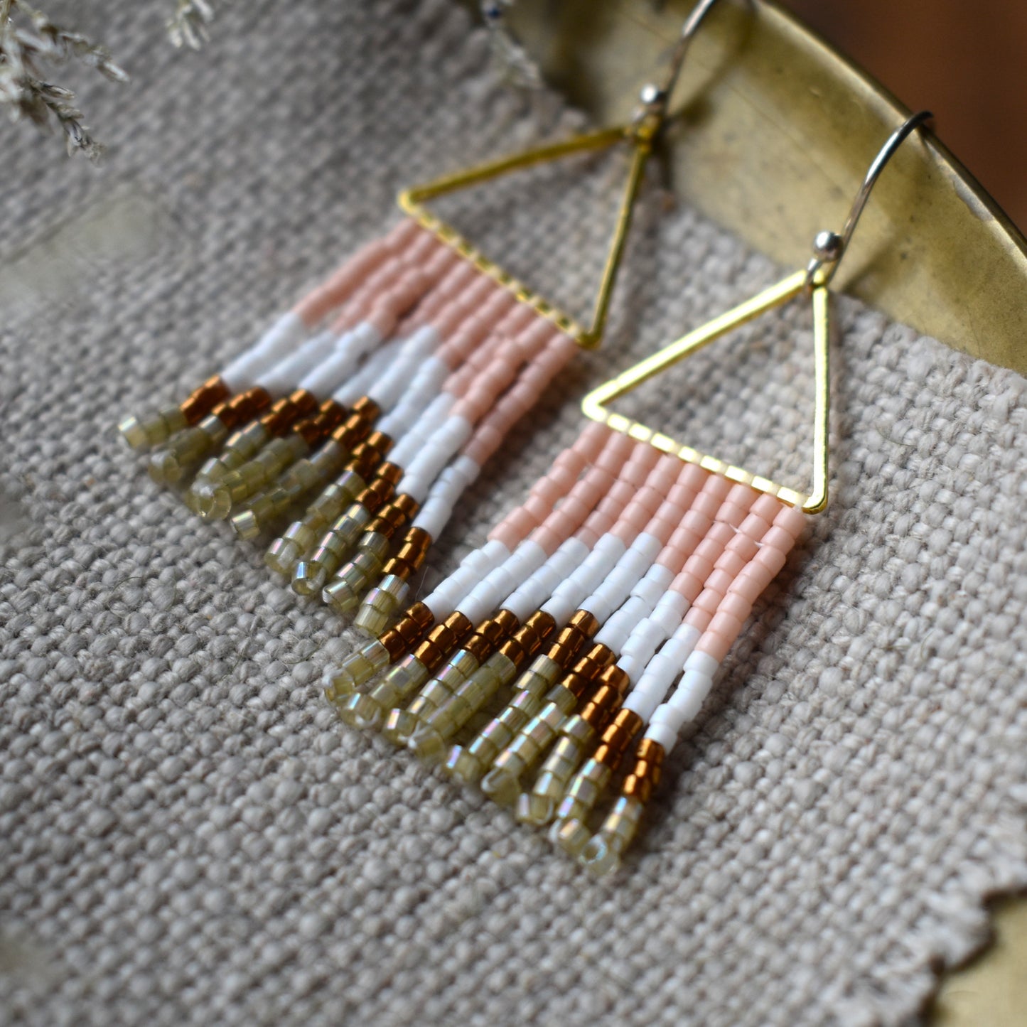 Beaded Fringe Earrings