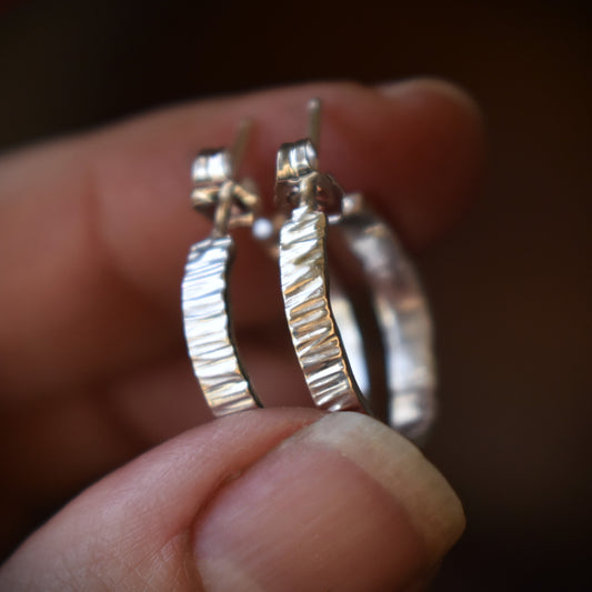 Hand Stamped 3/4" Hoops