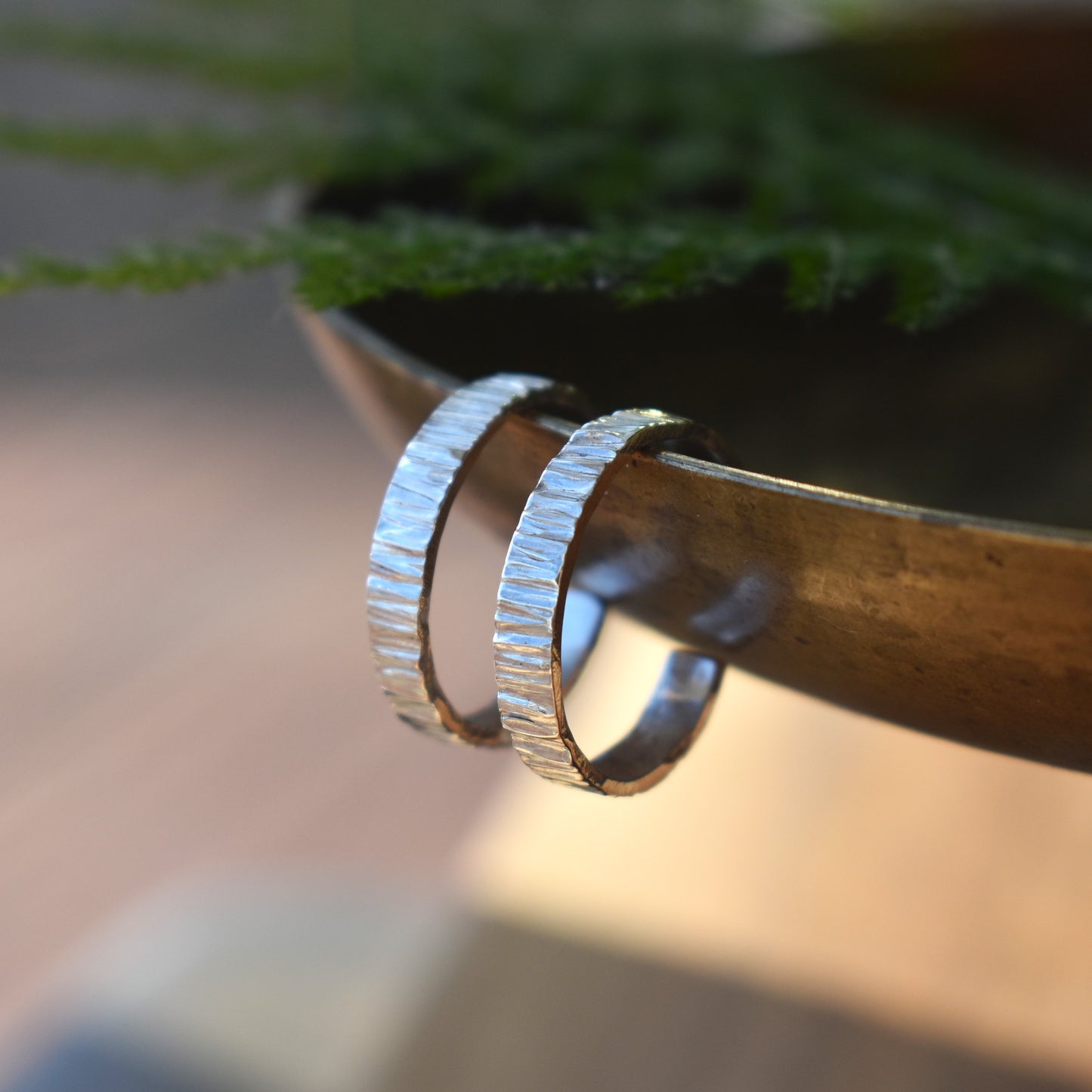 Hand Stamped 3/4" Hoops