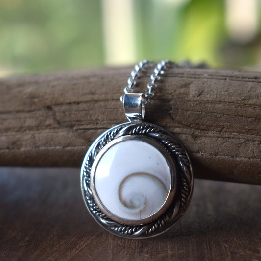 Spiral Shiva Shell Necklace