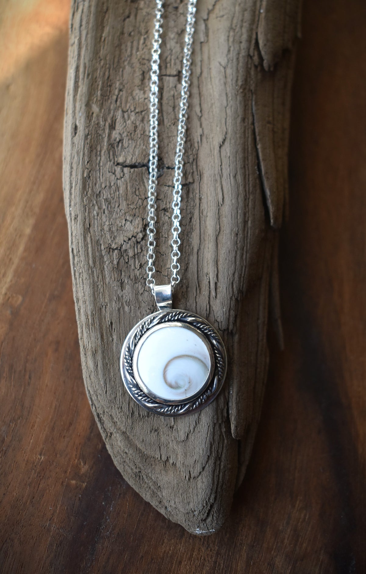 Spiral Shiva Shell Necklace