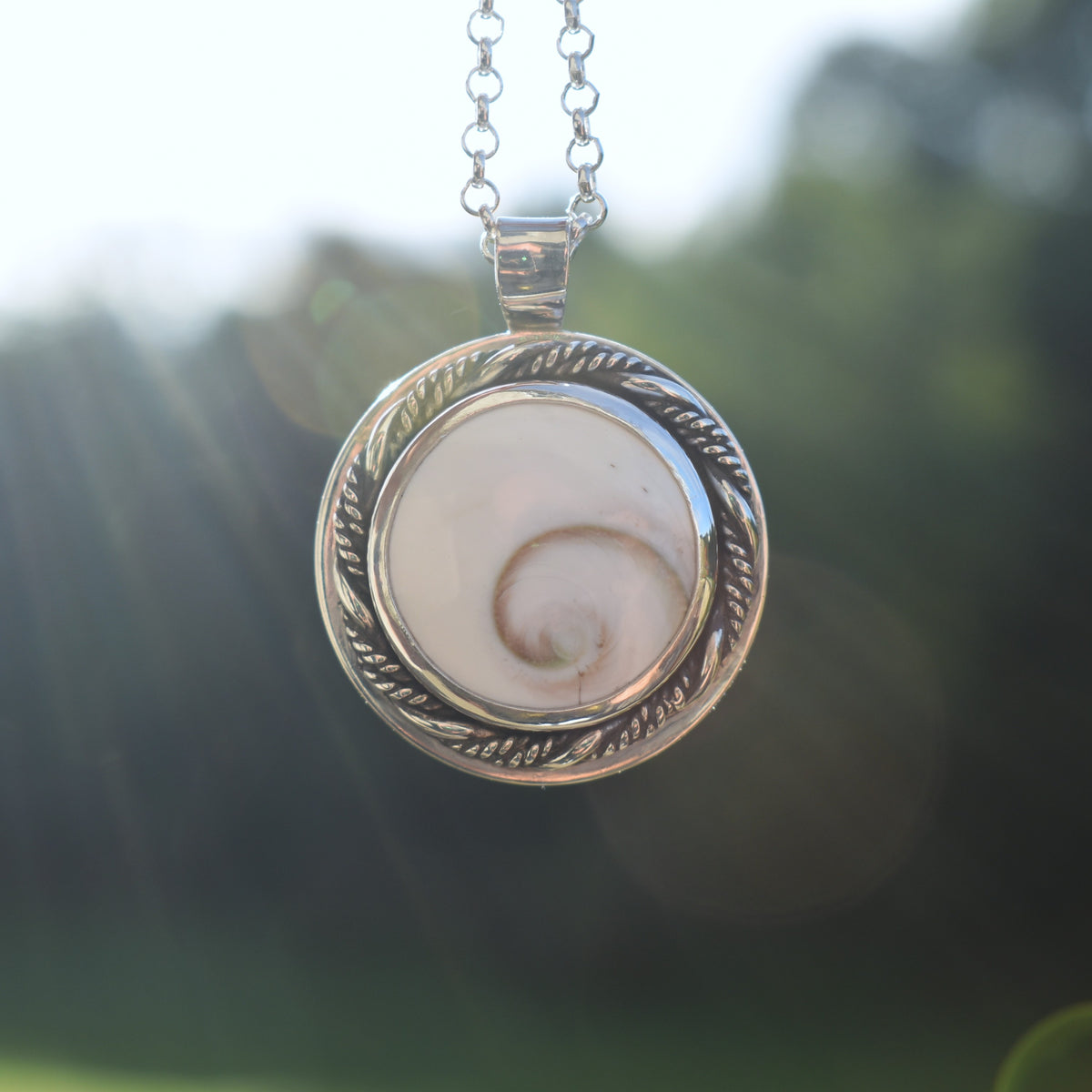 Spiral Shiva Shell Necklace