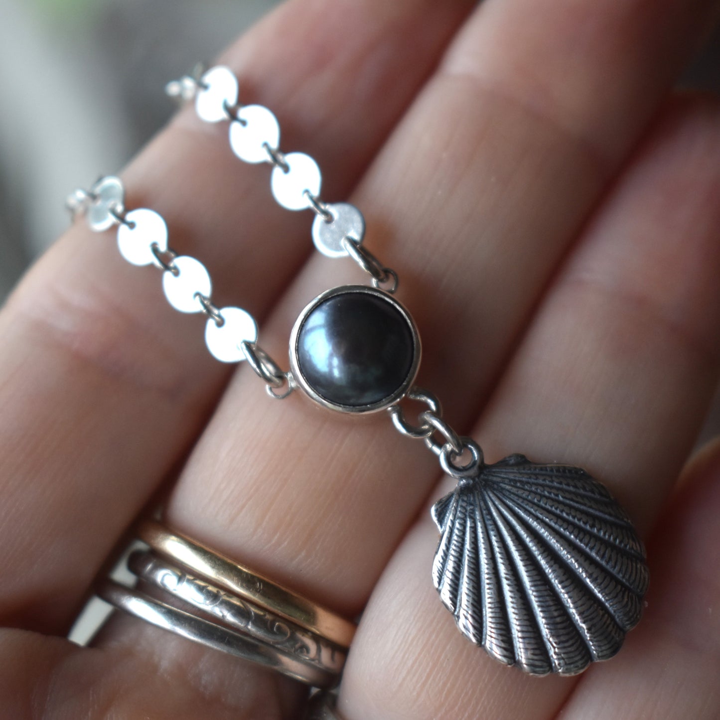 Tahitian Pearl Shell Necklace