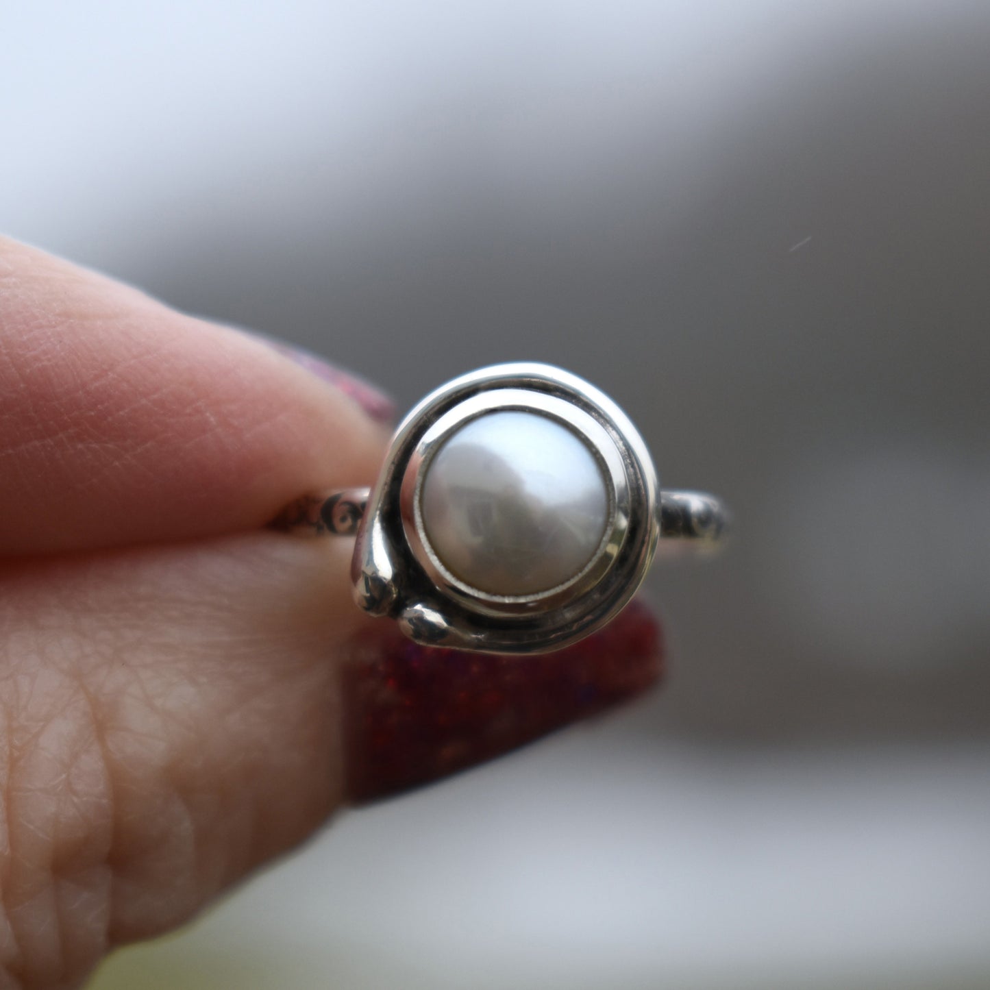 Freshwater Pearl Solitaire - size 7