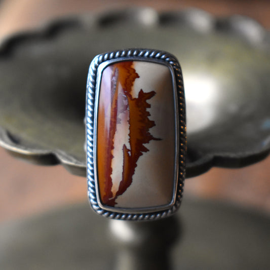 Red Falcon Jasper Ring - size 7.5