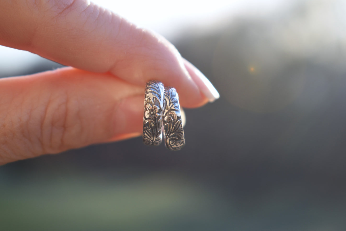 Tiny Floral Hoops