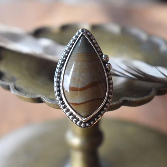 Cripple Creek Picture Jasper Ring - size 7
