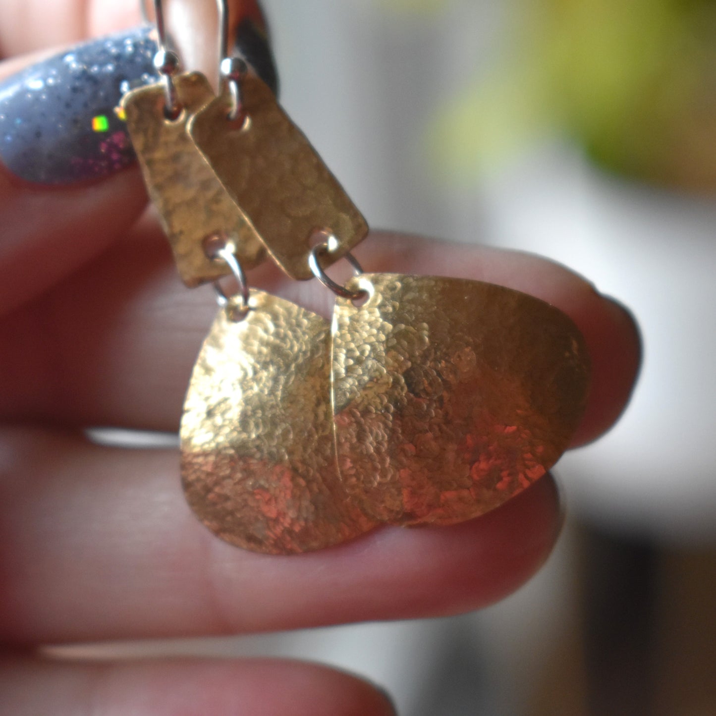 Mixed Metal Statement Earrings
