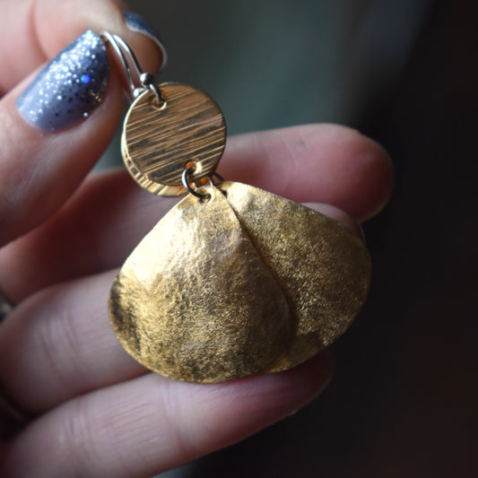 Mixed Metal Statement Earrings