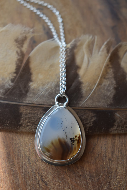Dendritic Agate Necklace - Moonfire