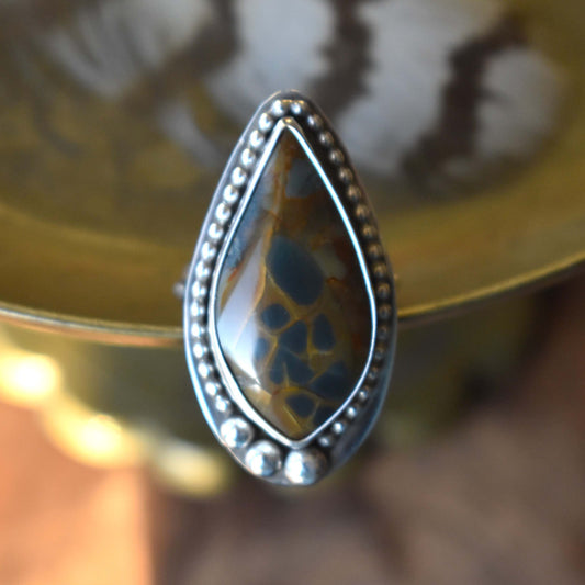 Blue Mountain Jasper Ring - size 6.75